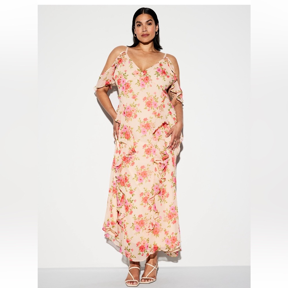Old Navy Floral Pink Maxi Dress
